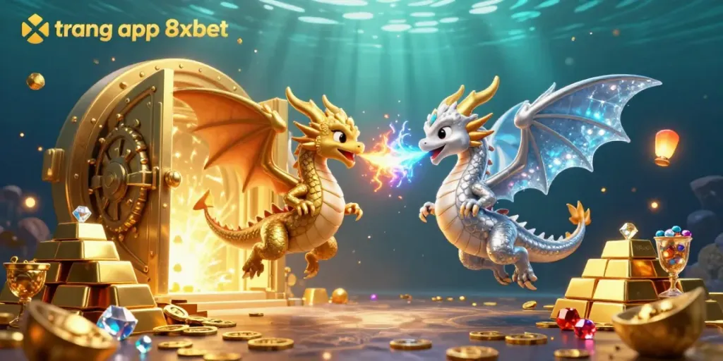 Experience the excitement of the trang app 8xbet with golden dragons and treasures, showcasing thrilling gameplay.