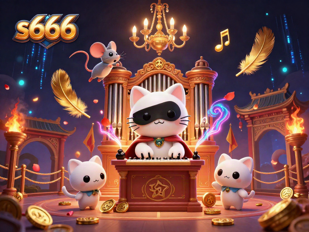 Engage in thrilling activities at s666 casino with vibrant 3D characters amidst gold coins and game elements.