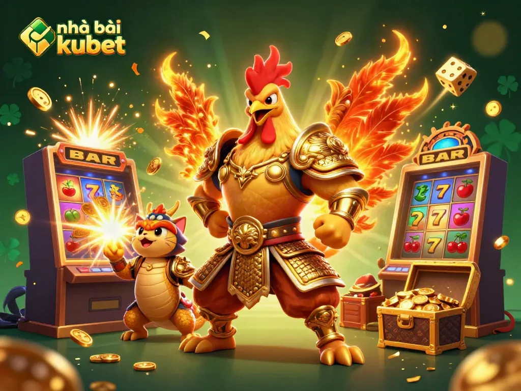 Enhance your luck at Nhà cái kubet with a dynamic 3D slot machine explosion and gaming atmosphere.