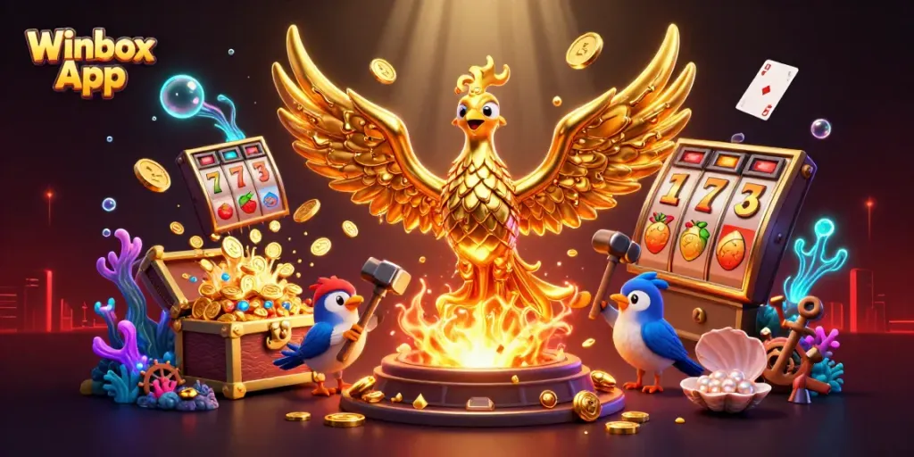 Engage with the Winbox App and explore exciting casino features in this vibrant scene.