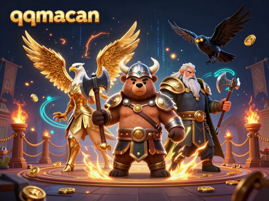 Experience thrilling action with qqmacan as Viking warriors battle in a richly detailed 3D gaming arena.