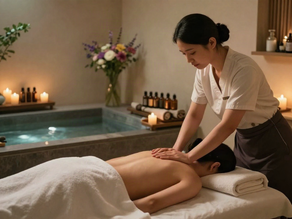 Experience a soothing 광명출장안마 massage in a tranquil spa setting with serene lighting and refreshing scents.