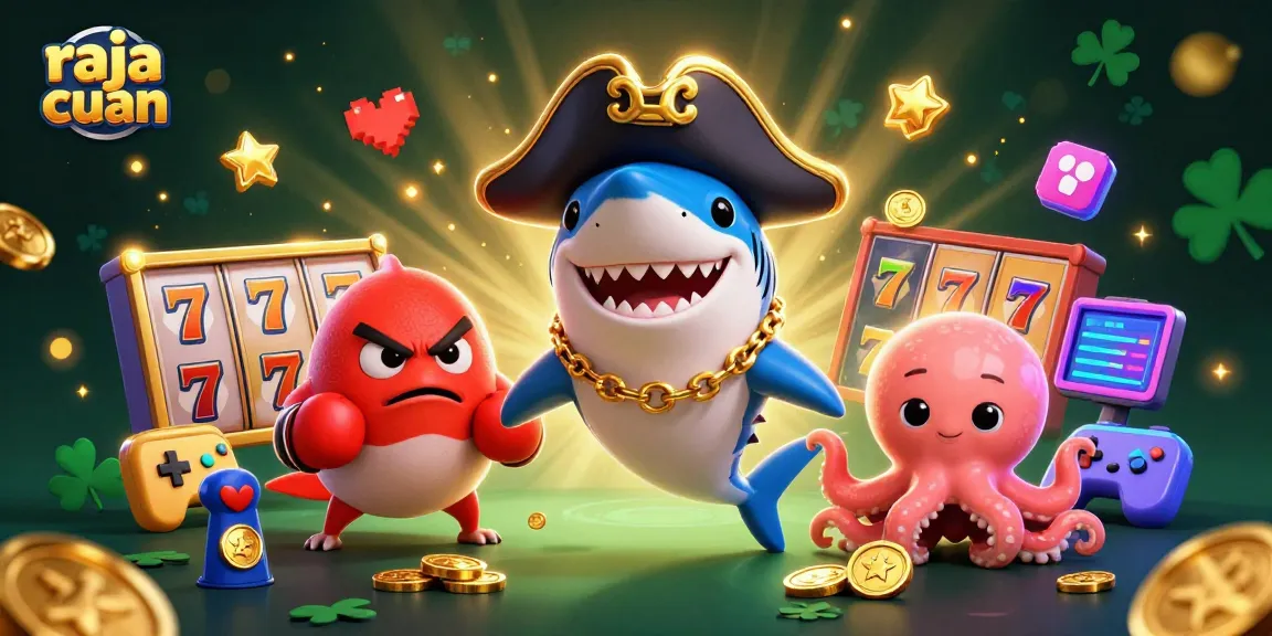 Engaging raja cuan-themed slot game illustration with vibrant characters and casino elements.