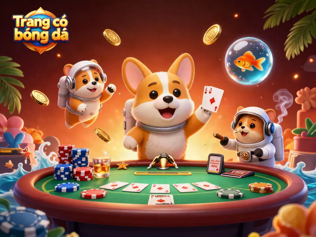 Engage with Trang cá độ bóng đá by placing bets in a vibrant casino illustration featuring playful characters.