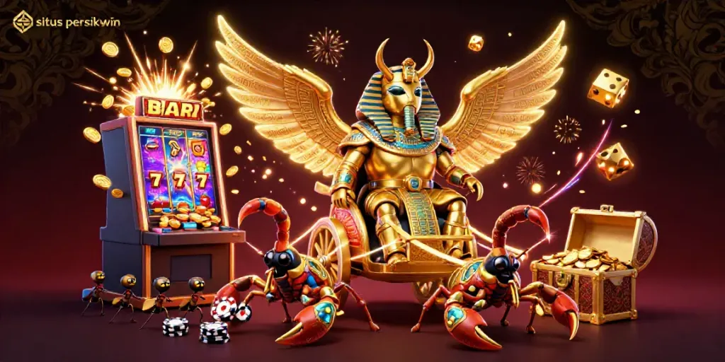 Permainan seru di situs persikwin dengan jackpot slot mesin 3D dan karakter menarik.