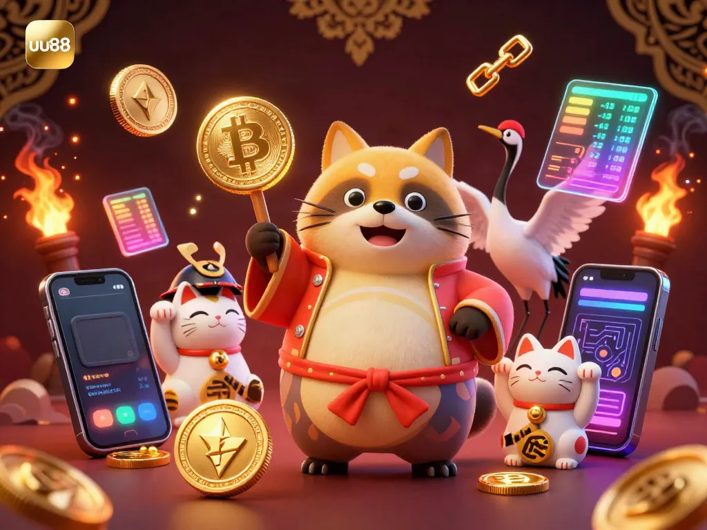 Experience the thrilling gameplay at uu88 with vibrant characters and dynamic gambling elements in this magical casino scene.