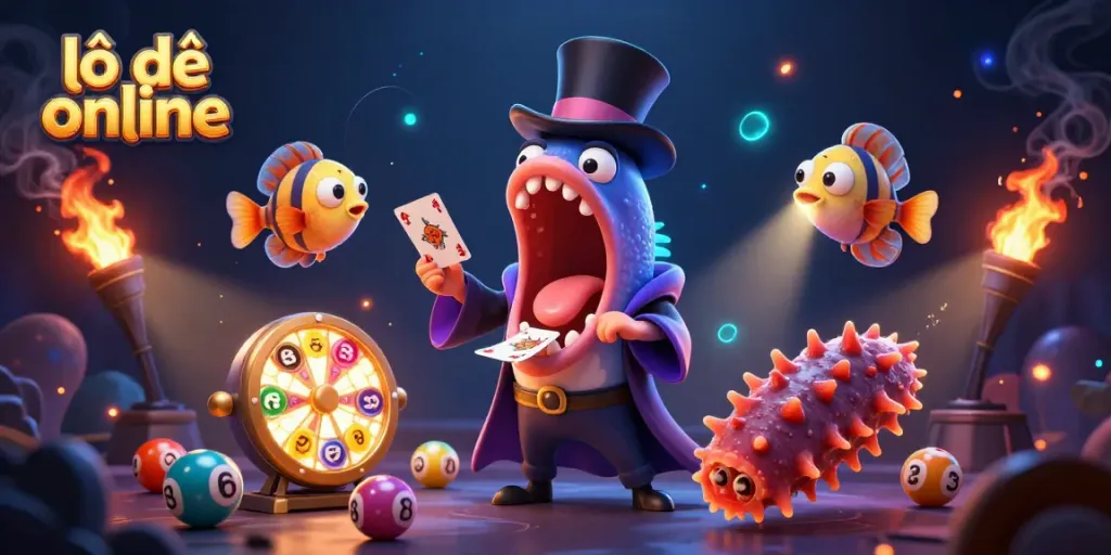 Experience lô đề online excitement with magical characters engaging in thrilling lottery games.