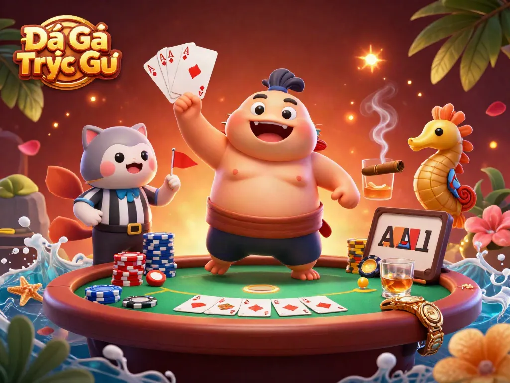 Engage in Đá Gà Trực Tiếp with vibrant creatures and intense gameplay excitement underwater.