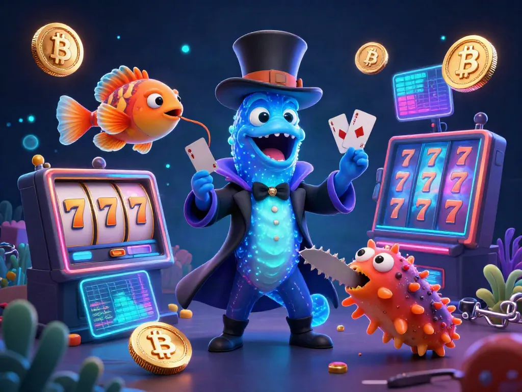 Experience vibrant slot games with 8TOGEL through a magic act by deep-sea creatures.