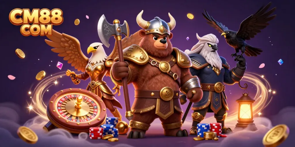 Experience exciting adventures at CM88 COM with dynamic casino elements and vibrant characters.