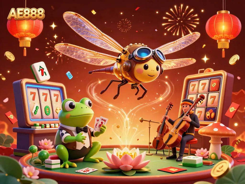 Join the excitement at AE888 with slots and lively entertainment in a vibrant casino scene.