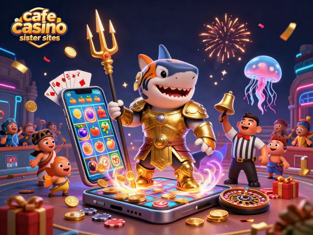 Caffeinate your gaming with cafe casino sister sites: Epic slots showdown in dynamic 3D underwater scene.